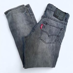 Levi's kid’s 502 regular taper 14 gray grunge jeans denim classic school